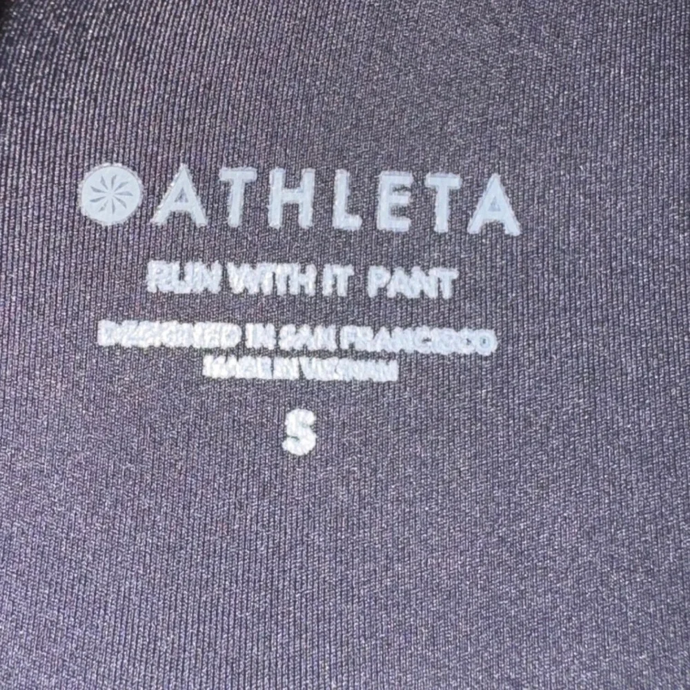 Athleta Run With It Pant Women Small Black Jogger Athletic Travel Pants
